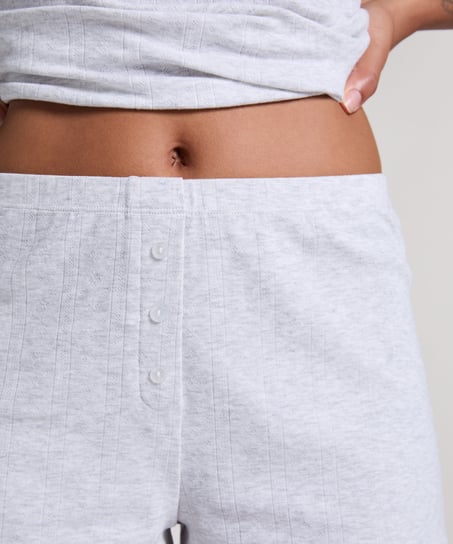 Pointelle shorts, Gray