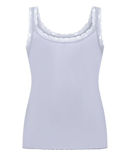 Singlet Rib Jersey Lace, Purple
