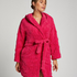 Short Fleece Bathrobe, Pink