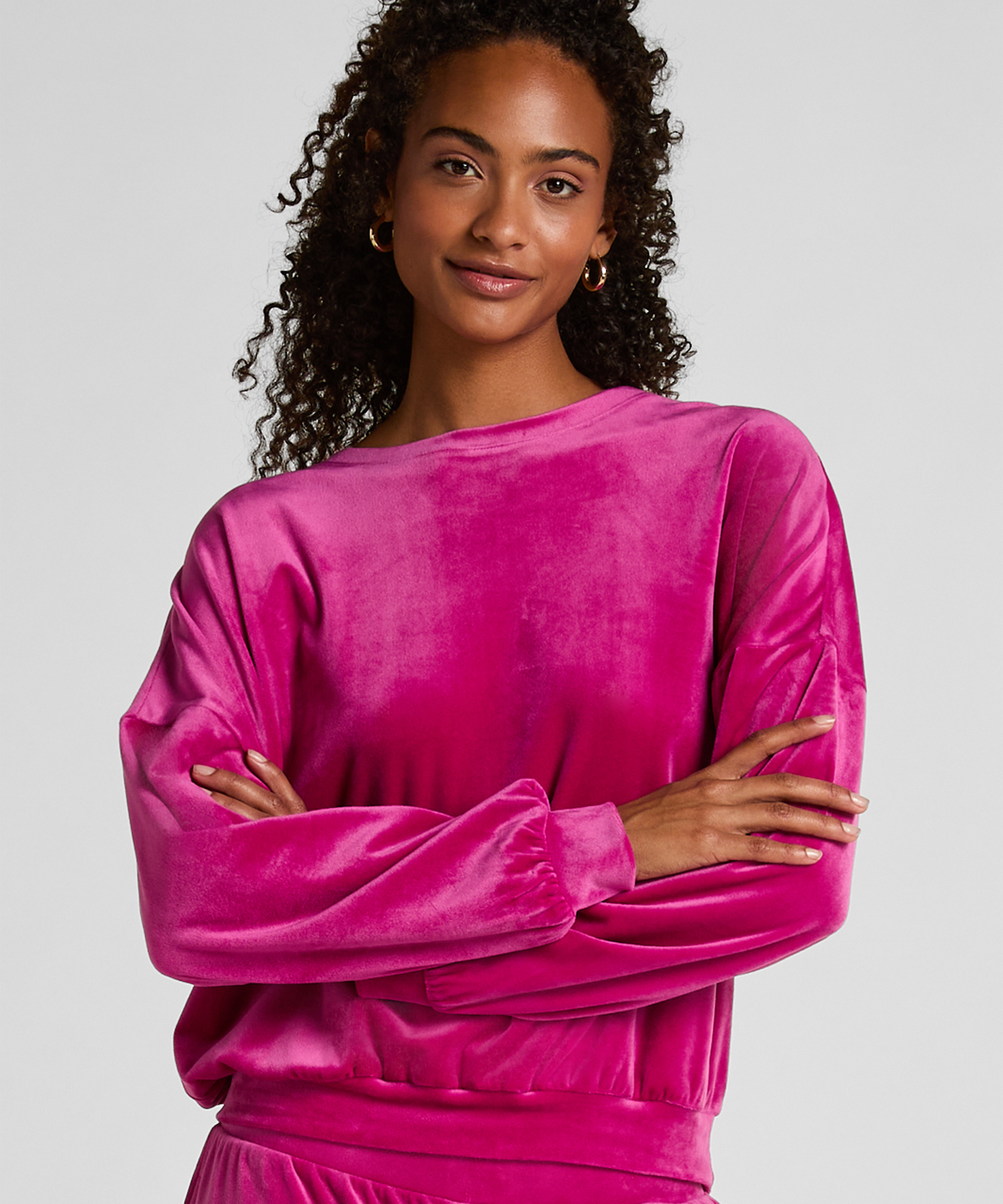 Velours Top, Pink, main