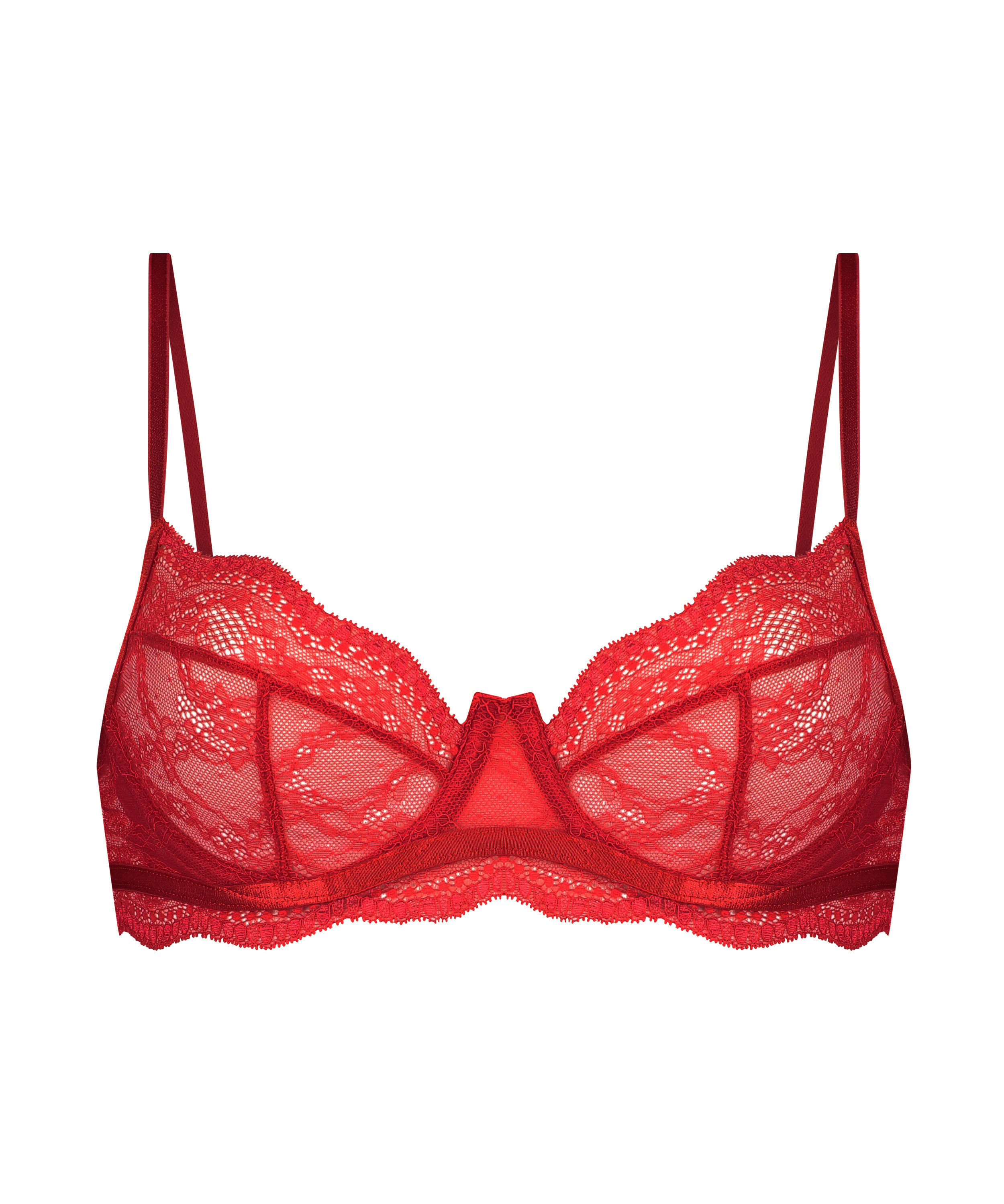 Isabelle non-padded underwired bra, Red, main