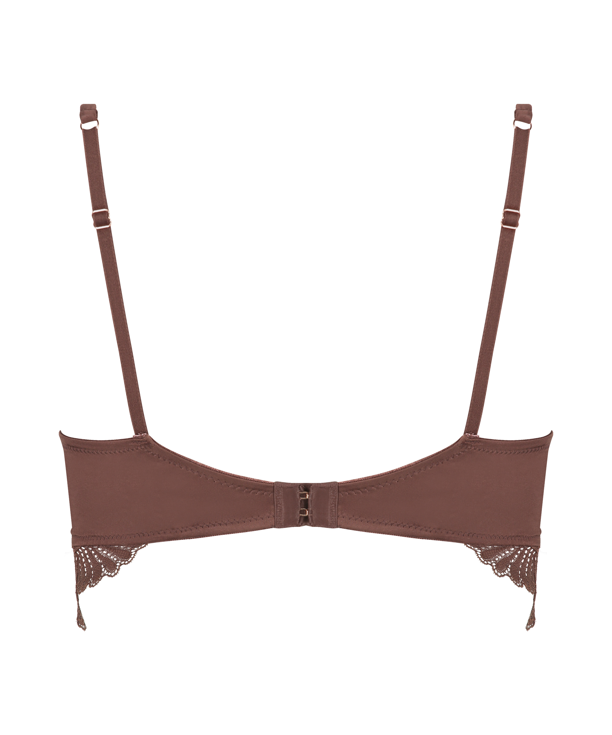 Indigo Non-Padded Underwired Longline Bra, Brown, main