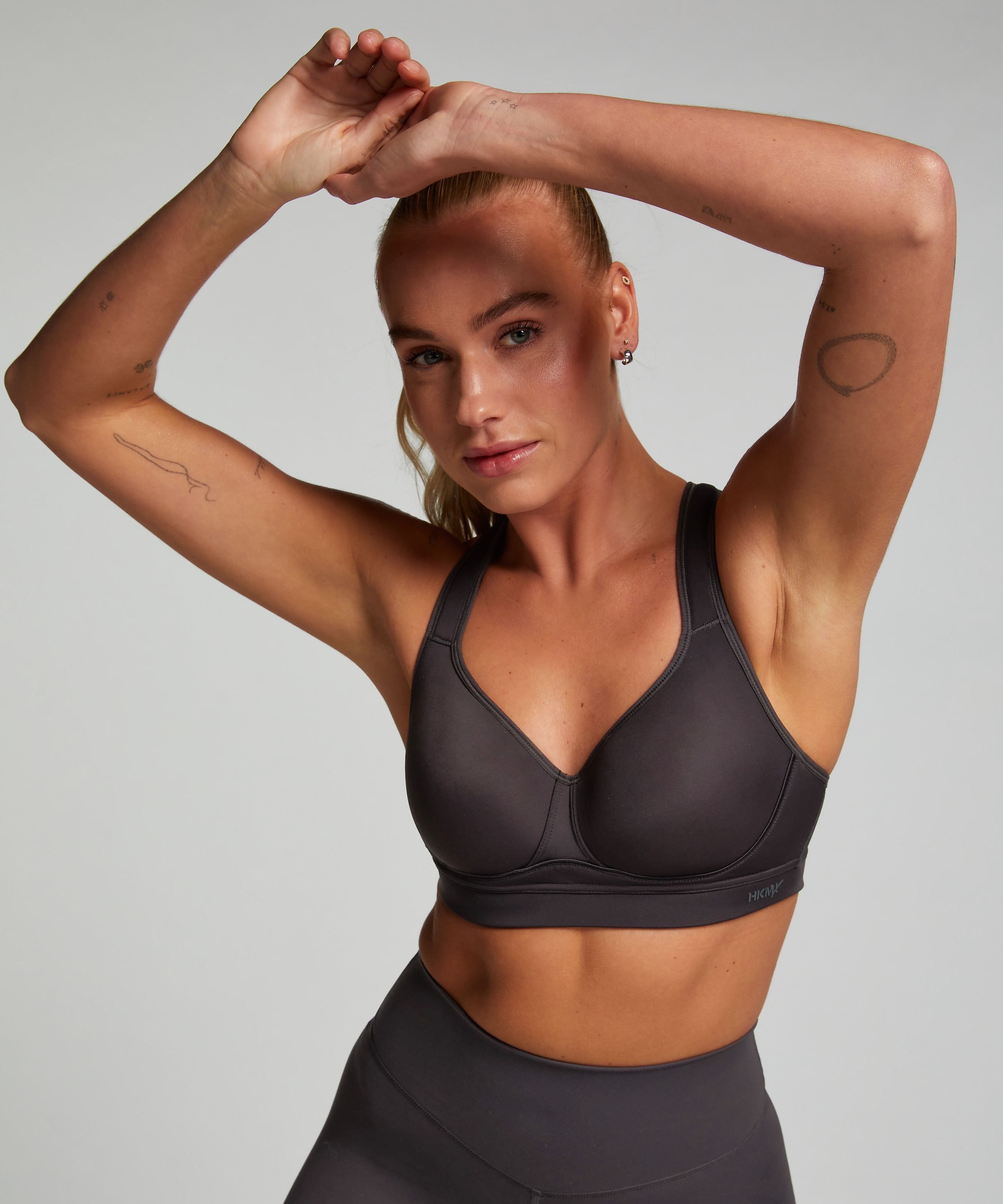 HKMX Sports bra The All Star Level 2, Gray, main