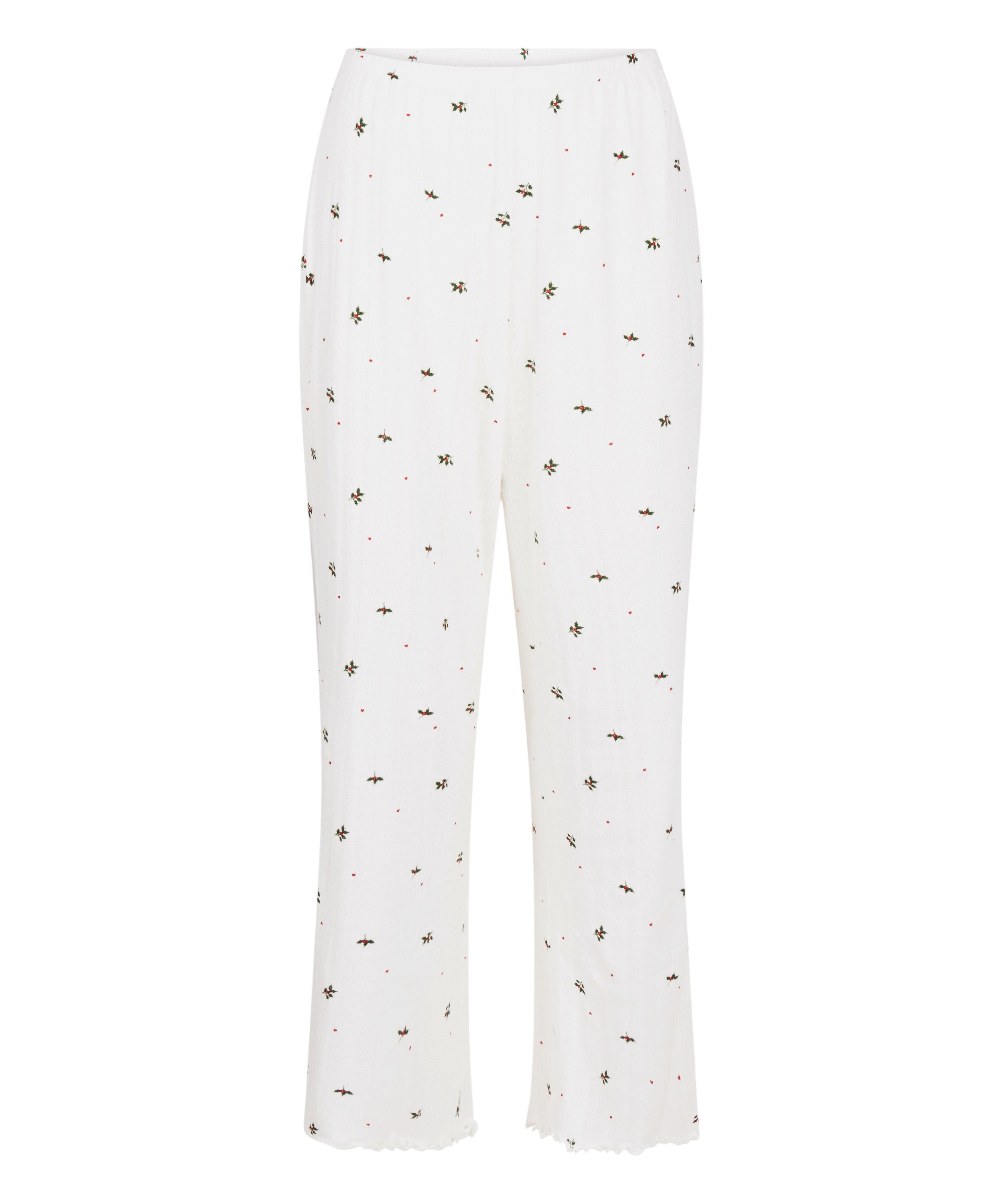 Pointelle Pyjama Pants, White, main