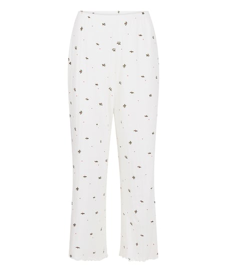 Pointelle Pyjama Pants, White
