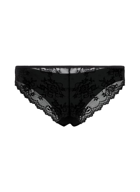 Invisible Lace Back Brazilian, Black