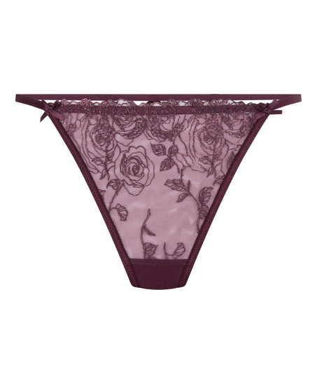 Hollie Highleg Thong, Purple