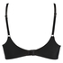 Padded Underwired Bra Satin Fleece, Black