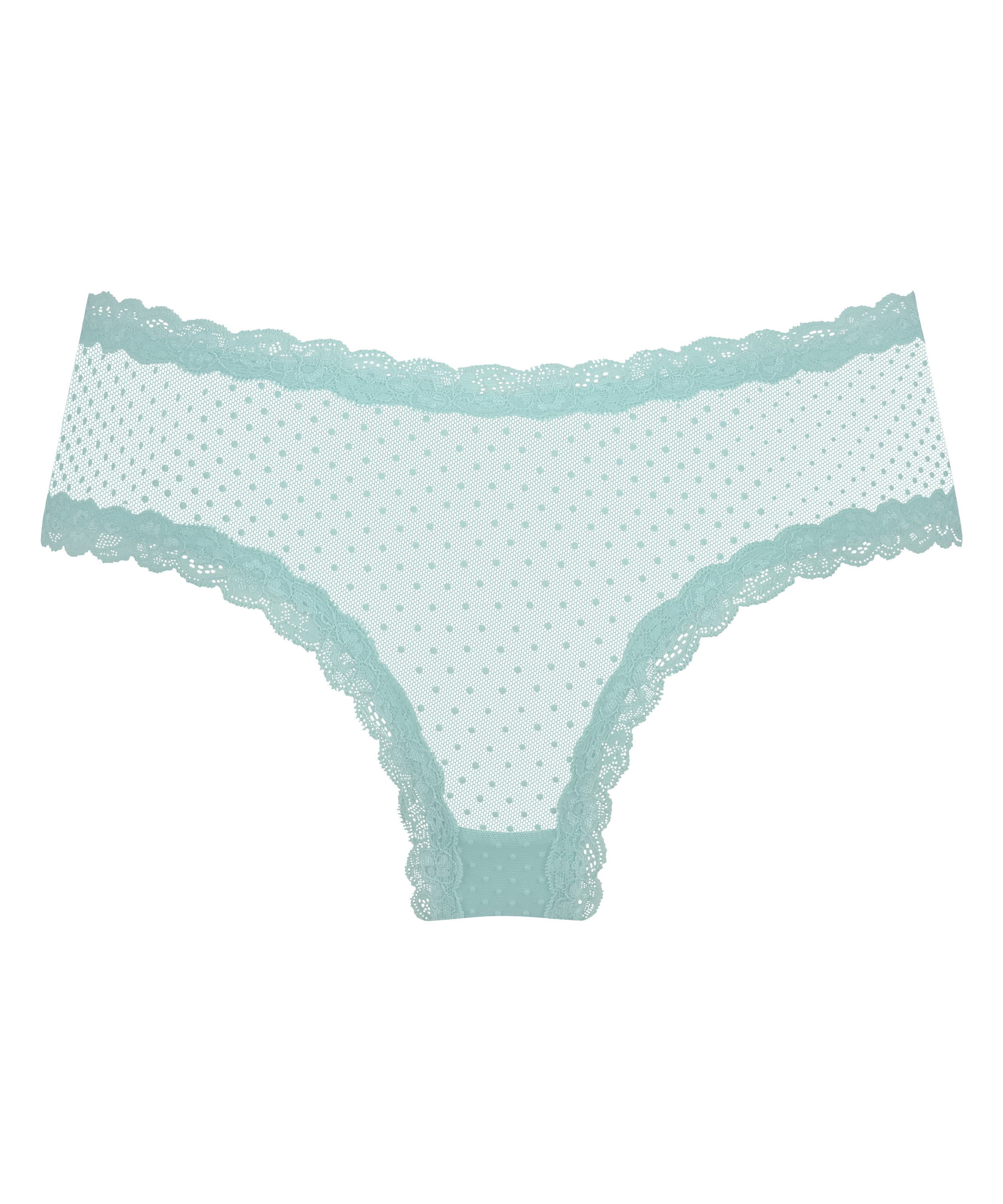 V-shaped Brazilian knickers mesh, Blue, main