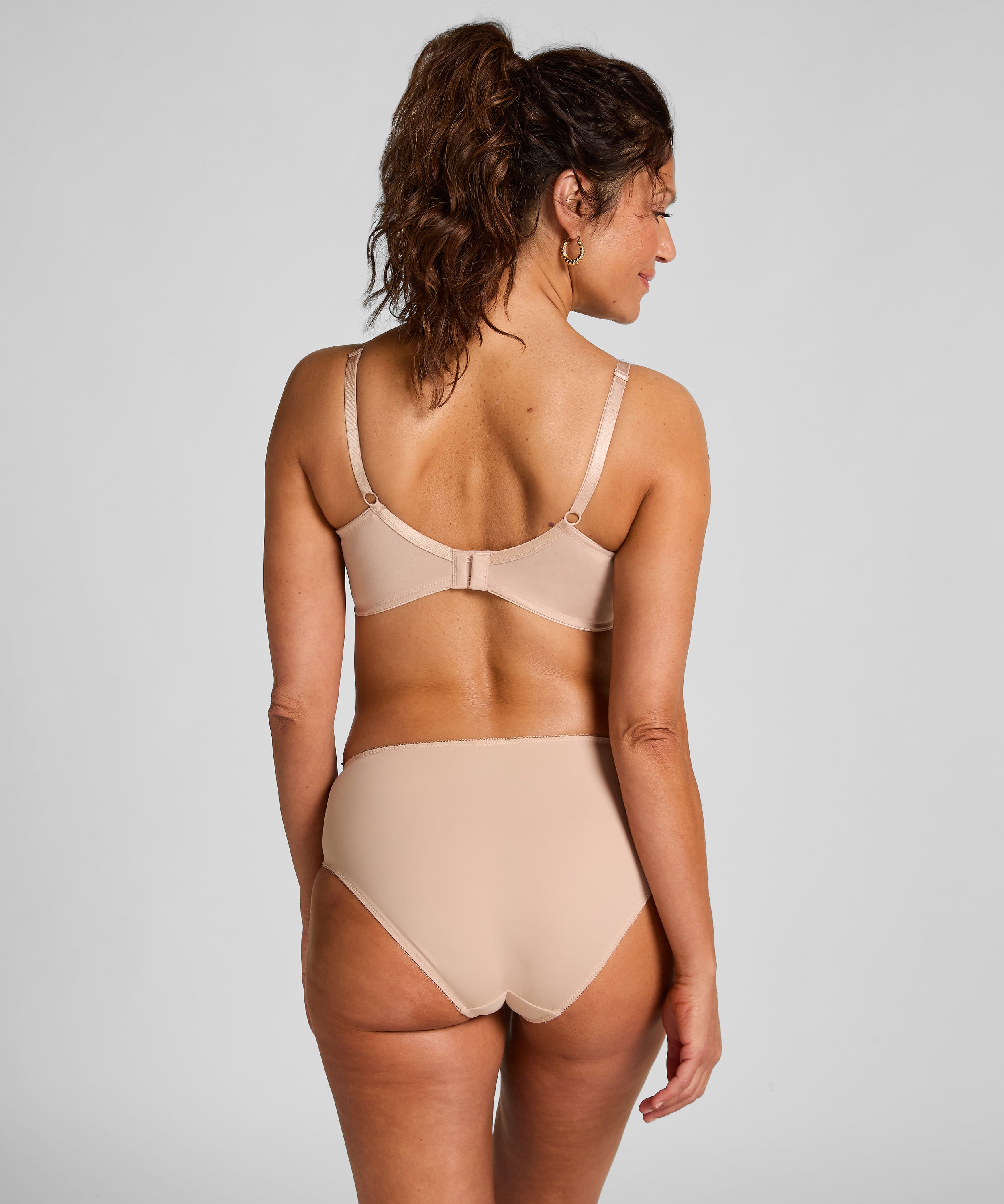 Nina Non-Padded Underwired Minimizer Bra, Beige, main