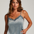 Velours Lace Cami Top, Blue