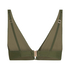 Luna Triangle Bikini Top, Green