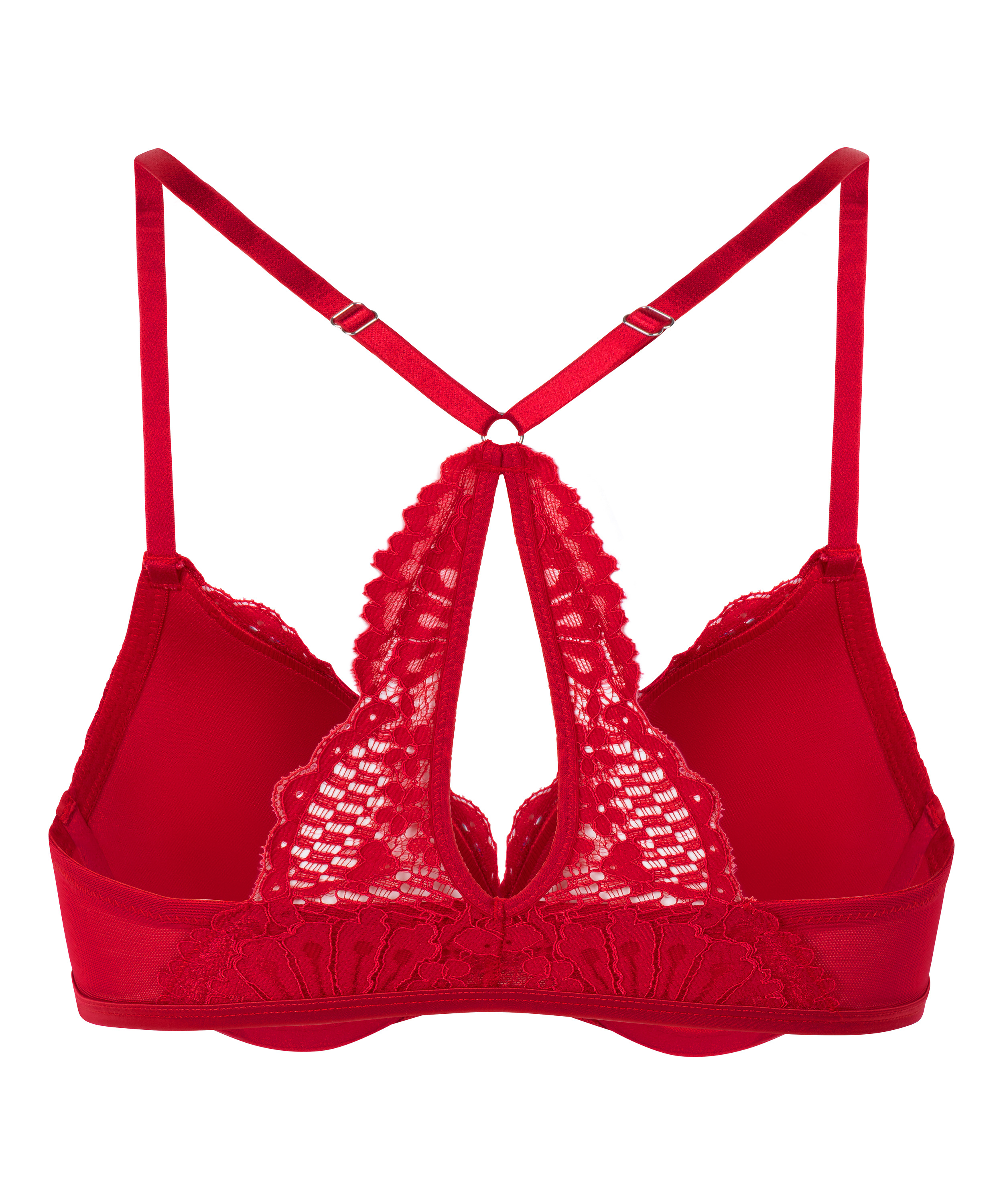 Whitney Padded Underwired Push-Up Bra, Red, main