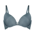 Plunge Padded Underwired Bra, Blue