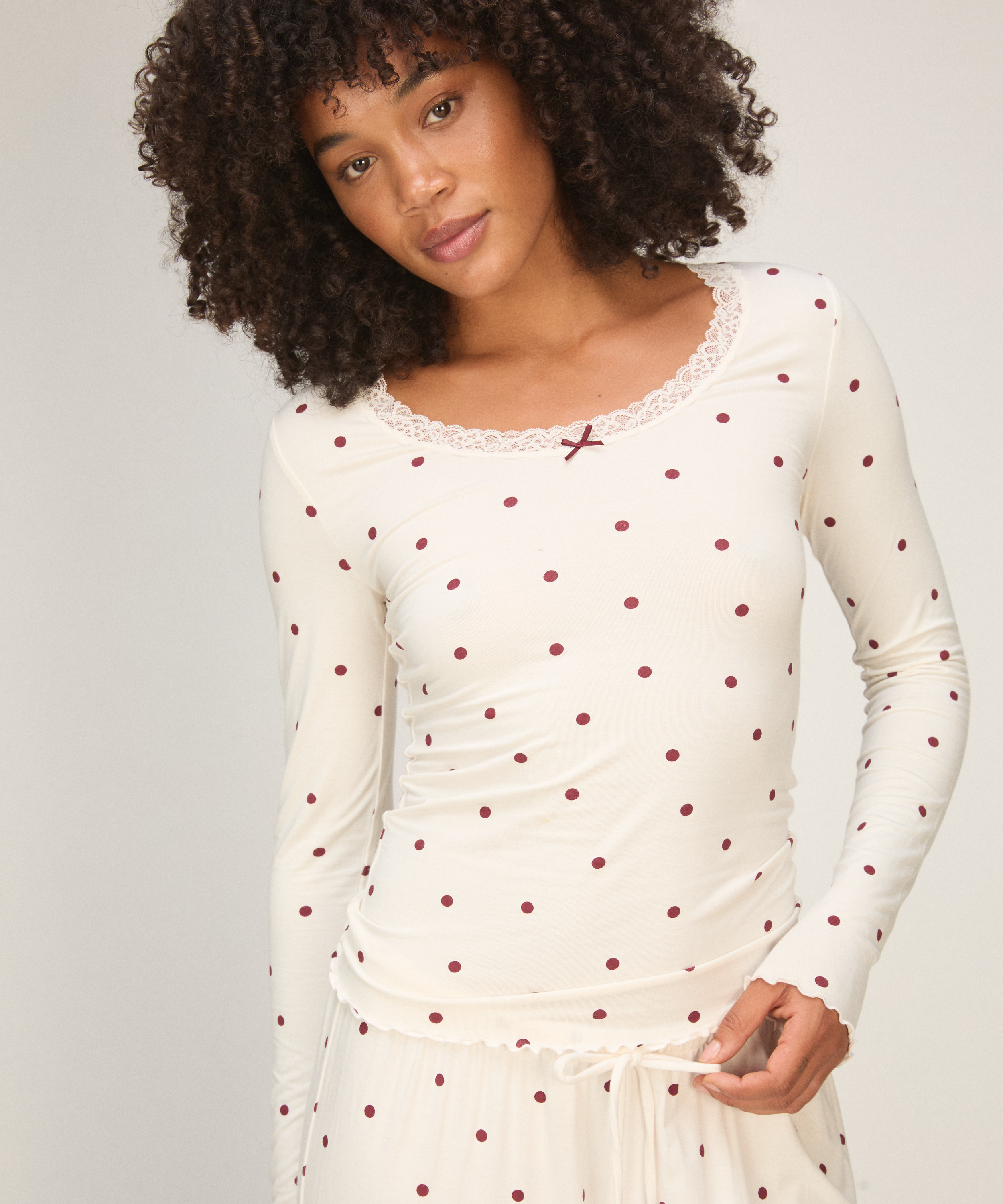 Top Lace Dot, White, main