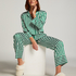 Satin Long-Sleeved Jacket, Green