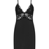 Satin Slip Dress, Black