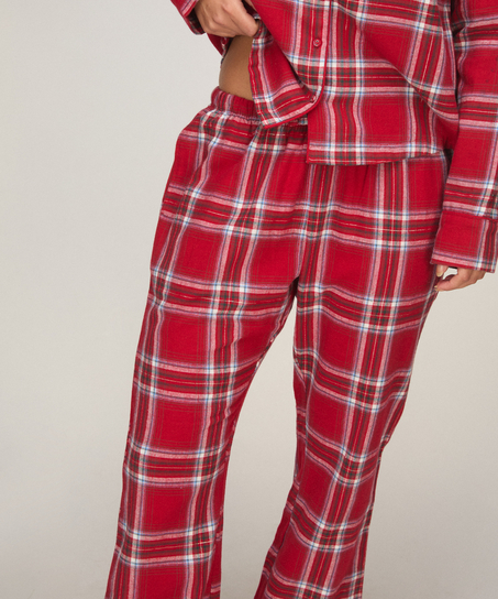 Flannel Pyjama Pants, Red