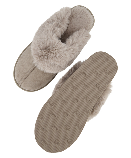 Teddy Mule Slipper, Brown