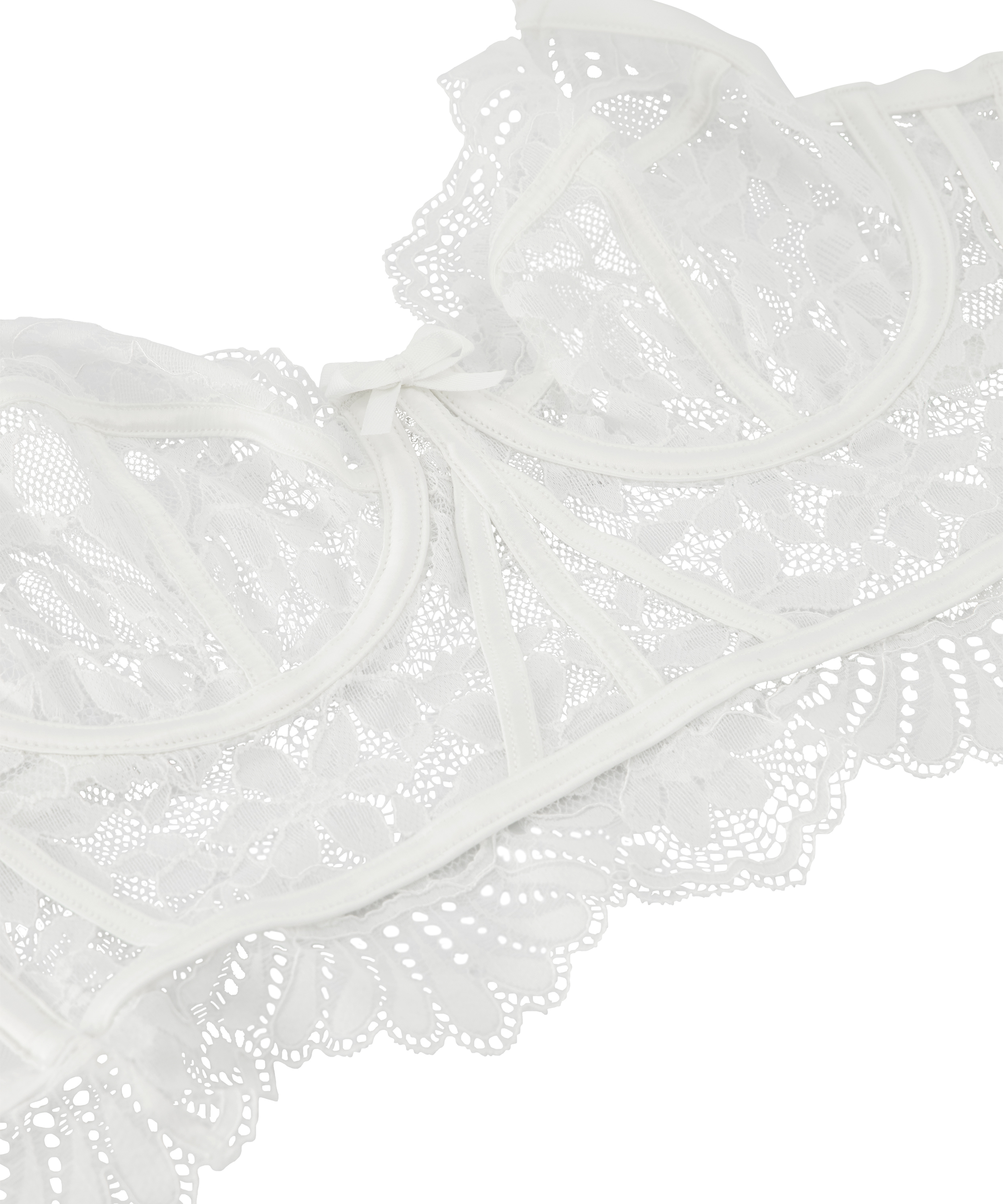 Jamie Non-Padded Underwired Longline Bra, White, main