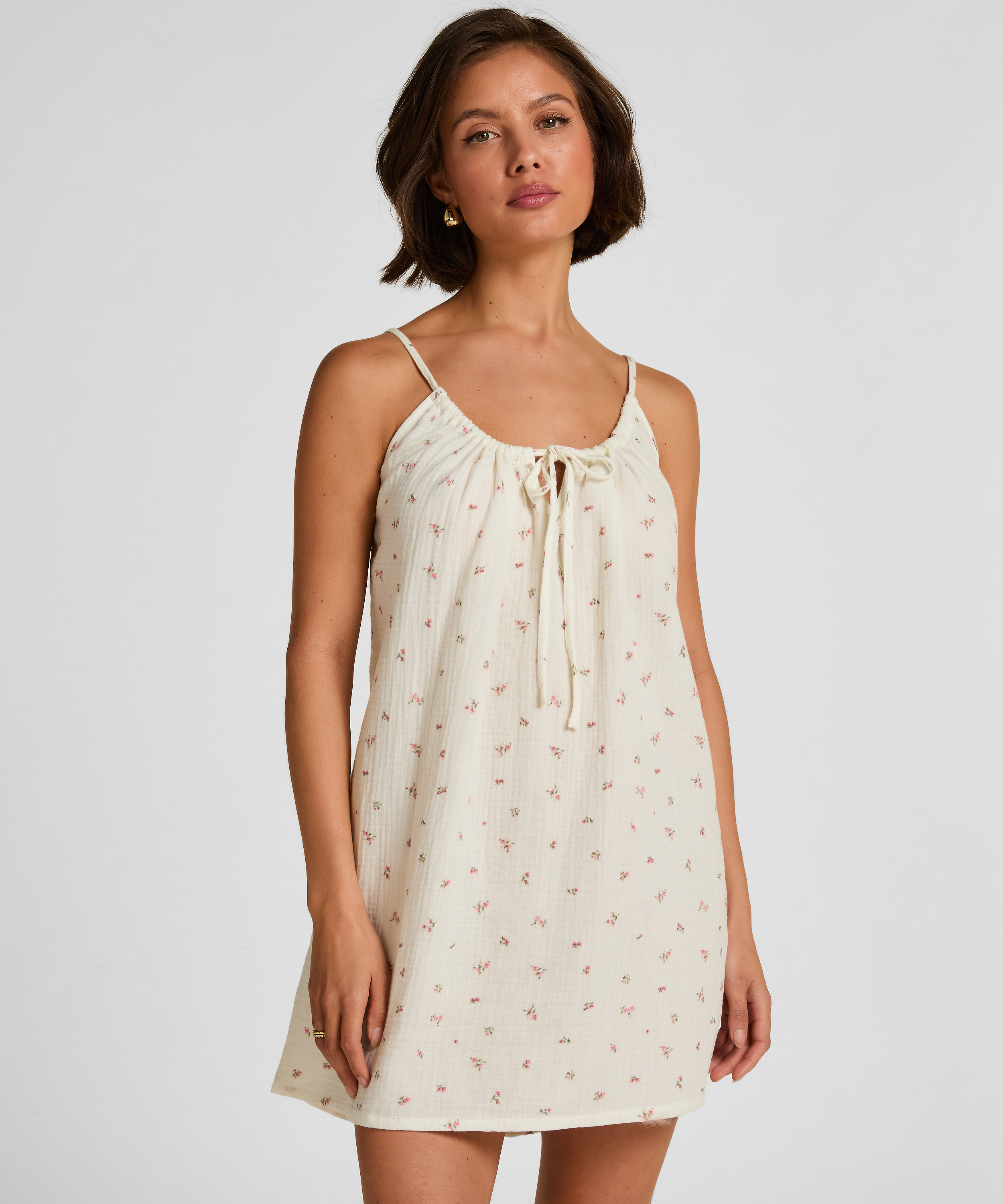 Muslin Slipdress, White, main