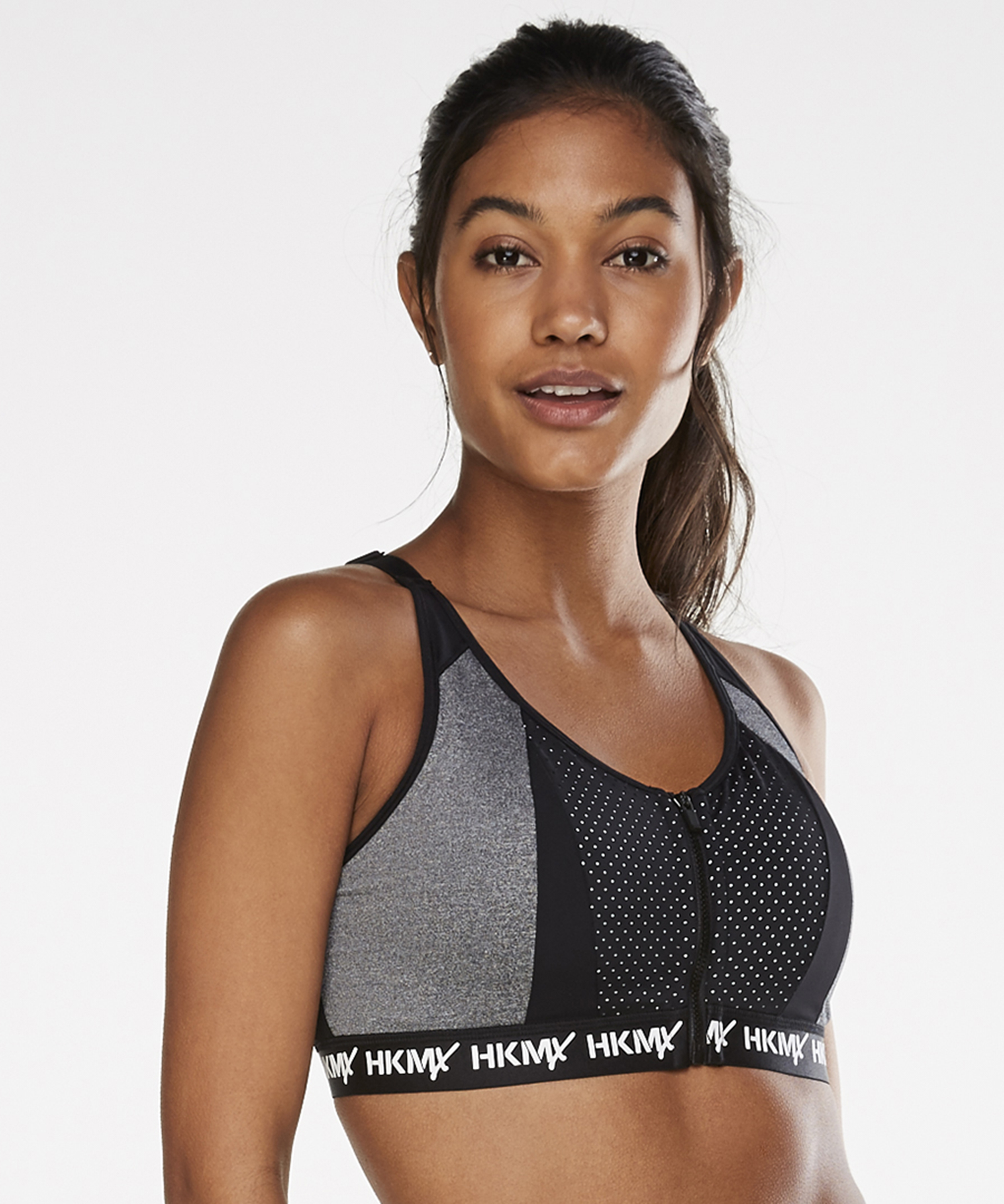 HKMX Sports bra The Pro Level 3, Gray, main