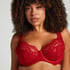 Daisy Non-Padded Underwired Bra, Red