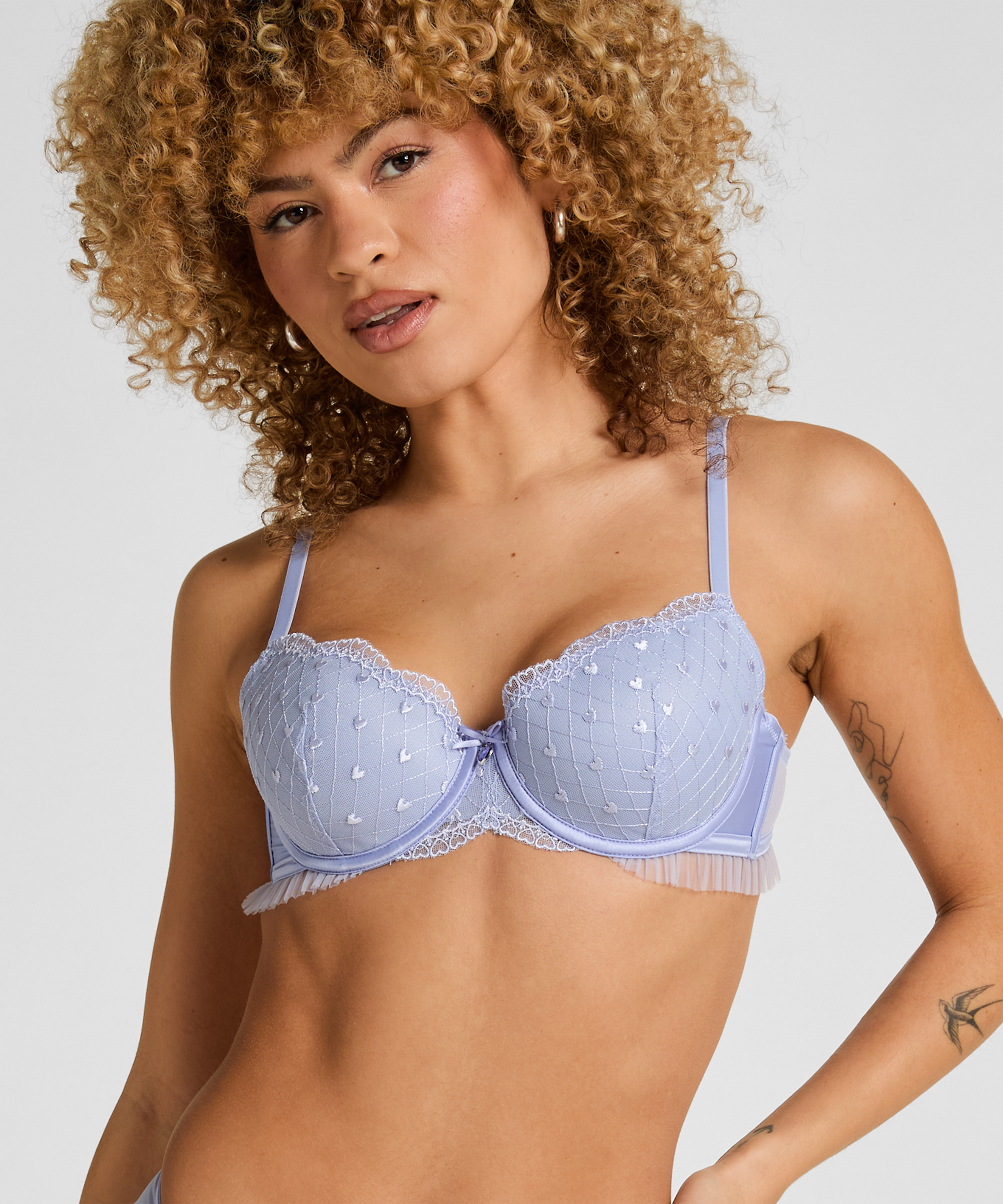 Cordelie Padded Underwired Bra, Purple, main