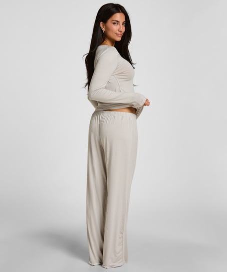 Pyjama Top Thin Stripe, Gray