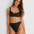 Vintage bikini crop top HKM x NA-KD, Black