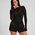 Ayla Satin Shorts, Black