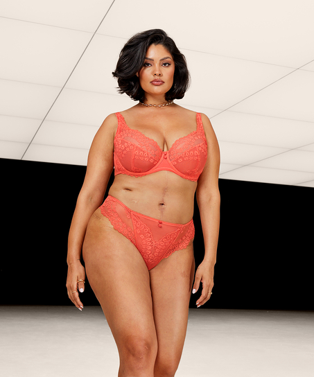 Daisy Non-Padded Underwired Bra, Orange