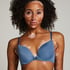 Plunge Padded Underwired Bra, Blue