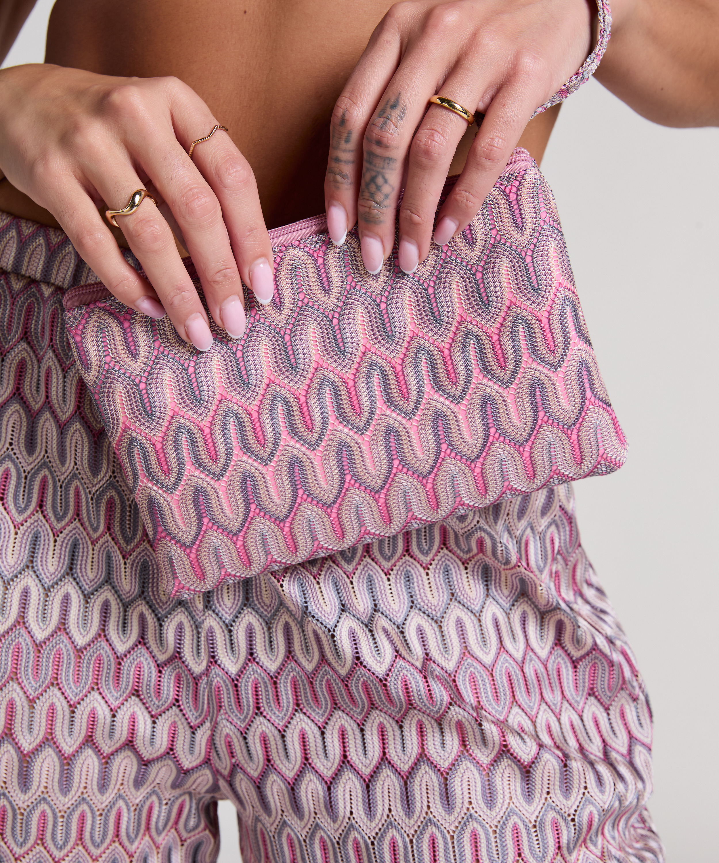 Cali Bikini Clutch, Pink, main