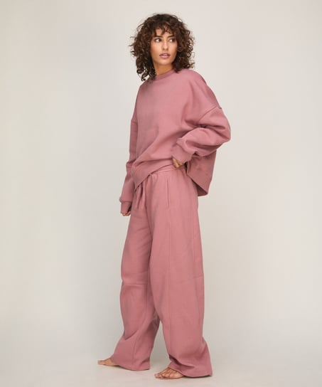 Top crew brushed sweat, Pink