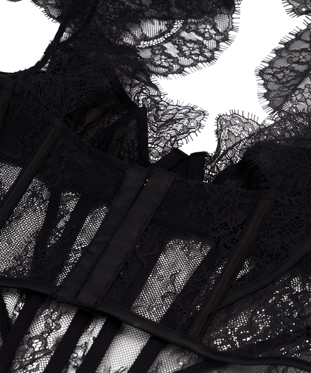 Lace Camille Top, Black