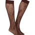 Sheer Socks Lace Fishnet, Brown
