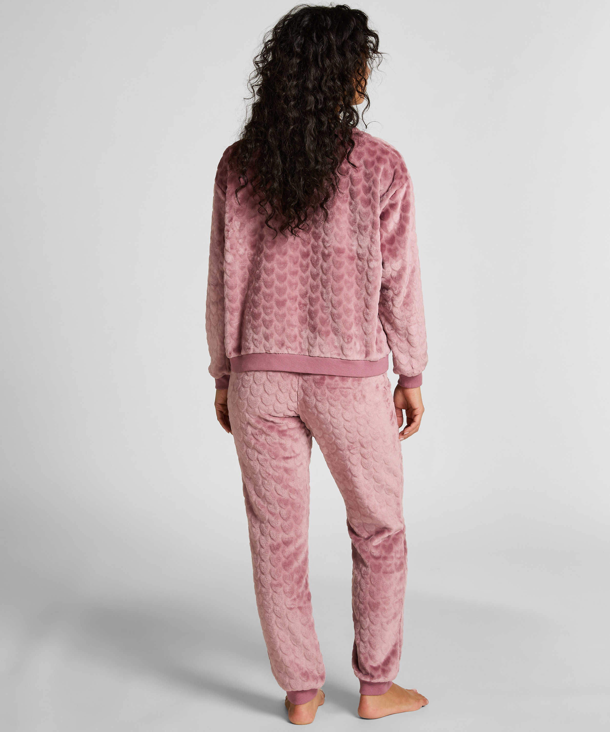 Pyjamaset Fleece Heart, Purple, main