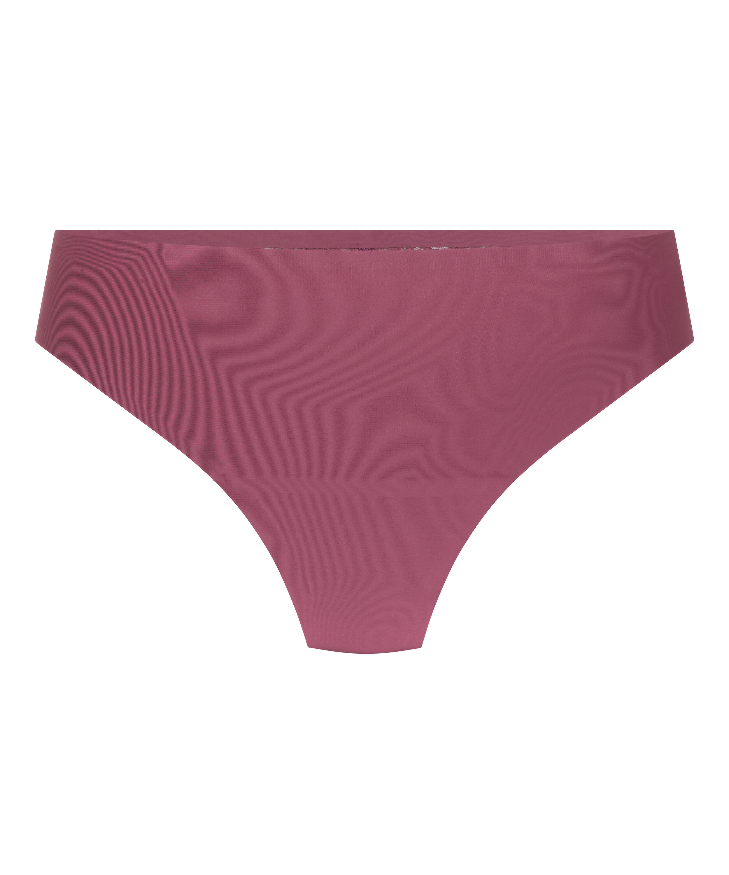 Lace Back Invisible Thong, Purple