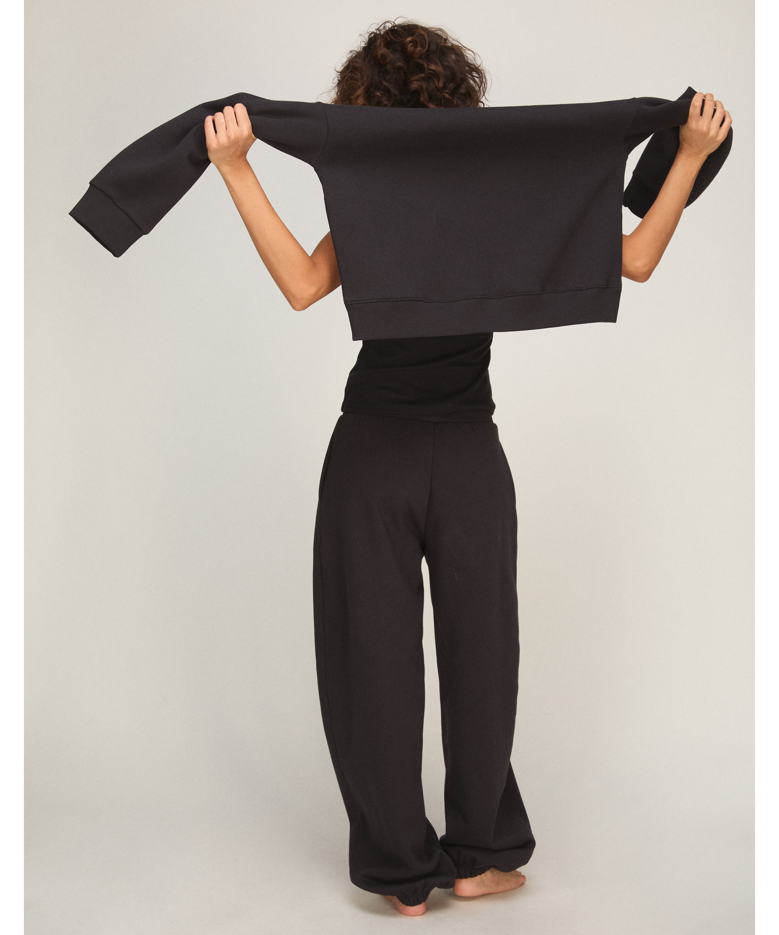 Jogger Brushed Sweat, Black, main