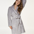 Fleece Bathrobe, Gray