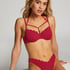 Scallop High-Leg Bikini Bottoms, Pink