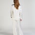 Satin Long-Sleeved Jacket, White
