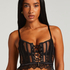 Cierra Non-Padded Underwired Longline Bra, Black