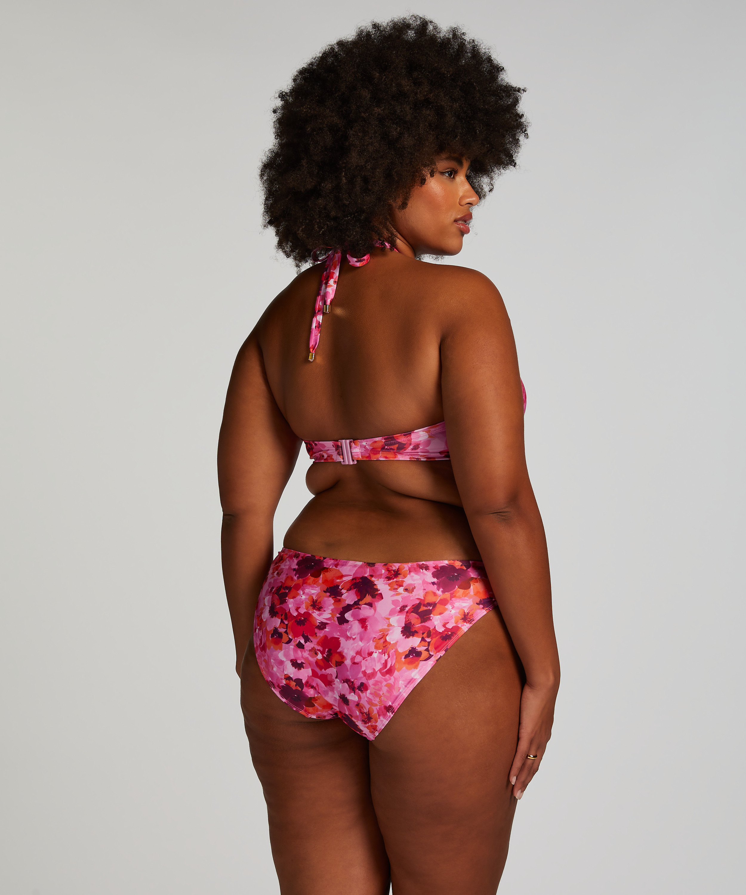 Floral Bikini Top Cup E +, Pink, main