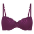 Lace & Shine Padded Underwired Bra, Purple