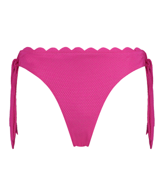 Scallop Lurex Bikini Bottoms, Pink