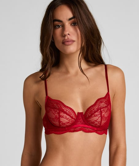 Isabelle Non-Padded Underwired Bra, Red