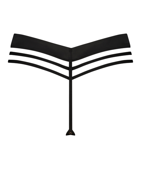 Kat High Leg Thong, Black