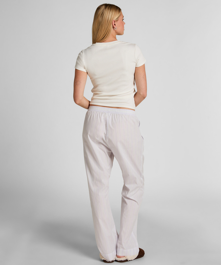 Pant Woven Cotton Stripe, Purple